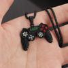 Collar Colgante de Mando de Videojuego para Hombres Cadena de Aleación Sin Chapar Joyería de Gamepad Tachonada Accesorio para Fiesta de Videojuegos Regalo de Cumpleaños