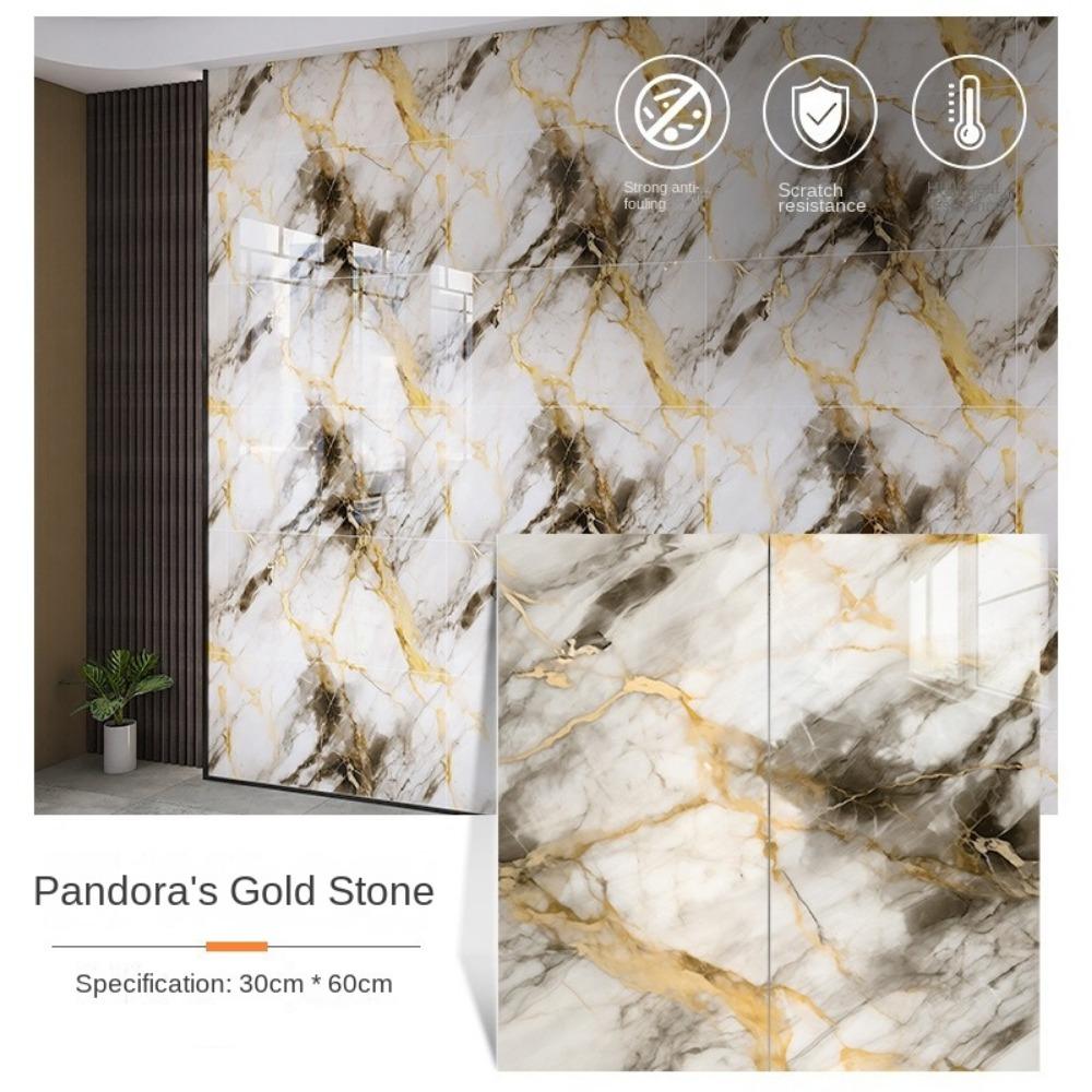 Self Adhesive Wall Stickers 30x60cm Floor Tile Sticker New Marble Tiles  Kitchen Decoration