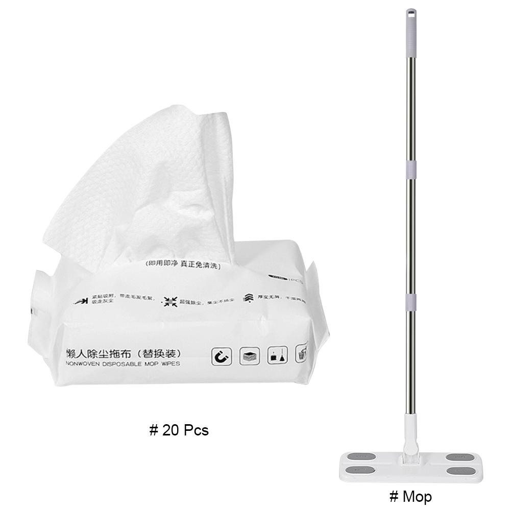 360 Degree Rotation Dry & Wet Flat Mops with Disposable Mop Pad Household Cleaning Mop for Hardwood Laminate Tile Floor Cleaning