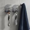 2Pcs Manual Shaver Rack Bathroom Organization Drainage Self-adhesive Storage Rack For Travel Packinging