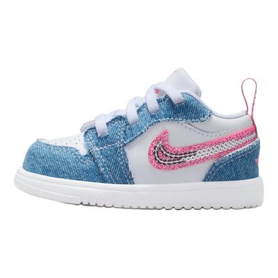 Tênis de Bebê Air 1 Low ALT SE TD Jeans Paetê Azul Cobalto-Bliss Branco HQ2002-400