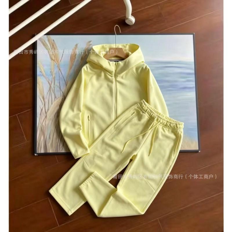 2026 Womens Tracksuit Set Hooded Jacket Sweatpants Casual Sportswear