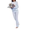 Europe, America, exquisite pajama set, knitted long-sleeved trousers, two-piece loungewear