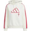 Casual Series Brand Logo Hooded Pullover Striped Thick Sweatshirt Women Sweatshirt Han-Jade-White JZ1638