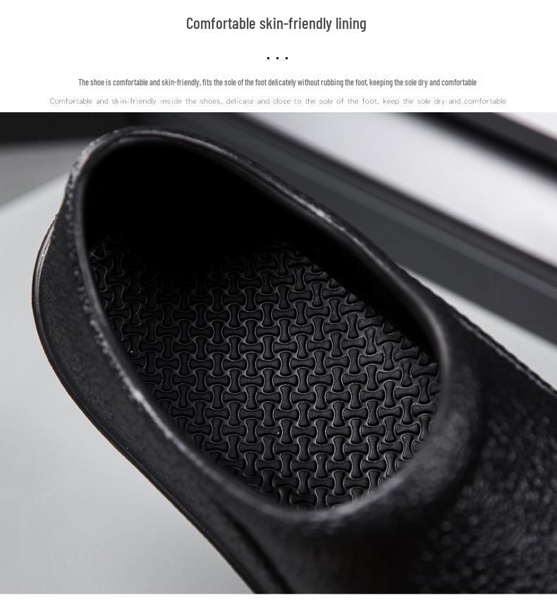 Men's Plus Size Waterproof Non-slip Chef Shoes - Slip-on Kitchen and Work Protection