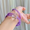 4mm Herbst und Winter Natürlicher Amethyst Weißer Kristall Design Mehrkreis Armband Armband