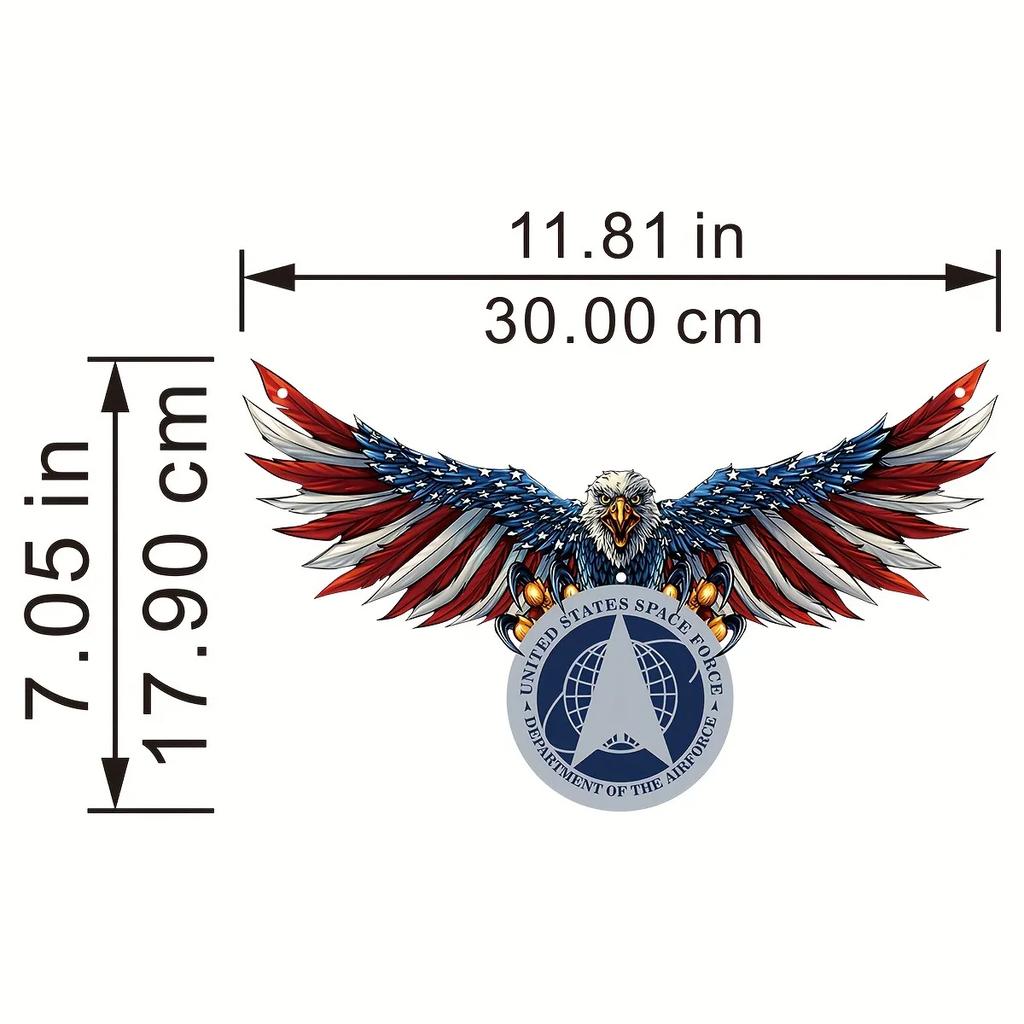 One piece, laser engraved flat UV printing metal US Navy Eagle flagship decorative painting Eagle silhouette art creative home