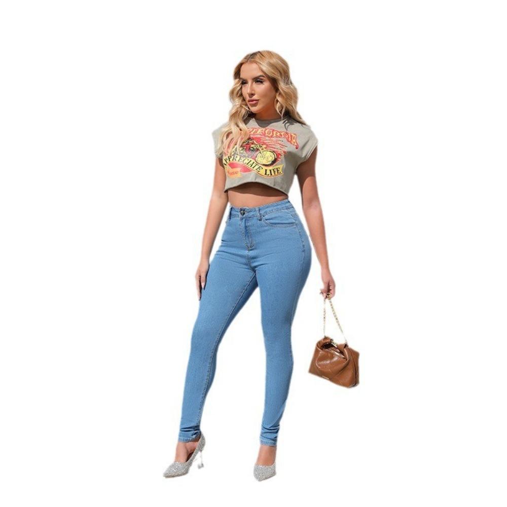 High Pop Skinny Jeans Pencil Jeans