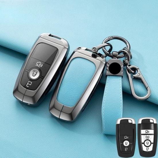 Zinc Alloy TPU Leather Car Key Case Cover For Lincoln Corsair Nautilus Aviator