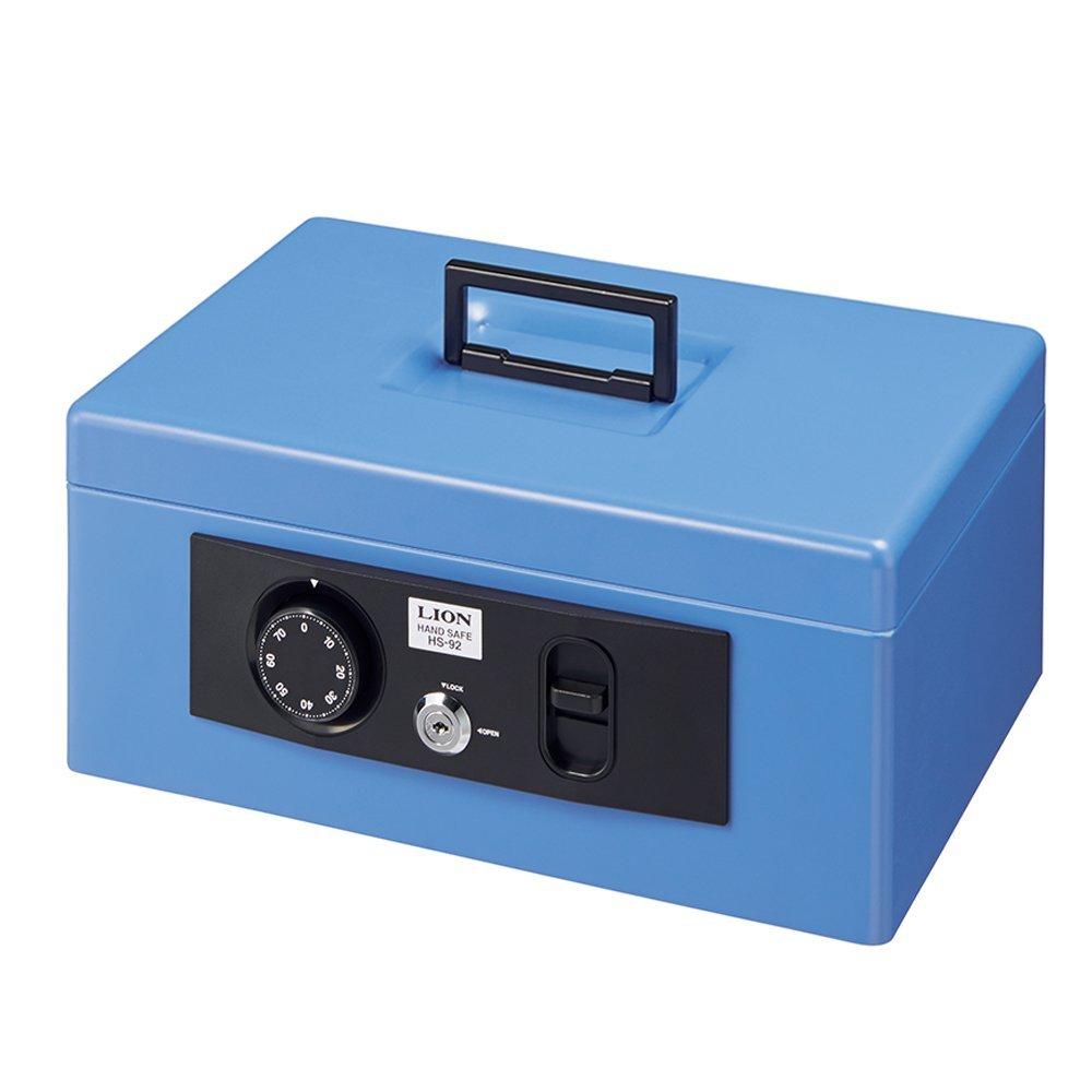 Lion Office Portable Safe, Large, Standard Bill Storage Size, HS-92, Blue