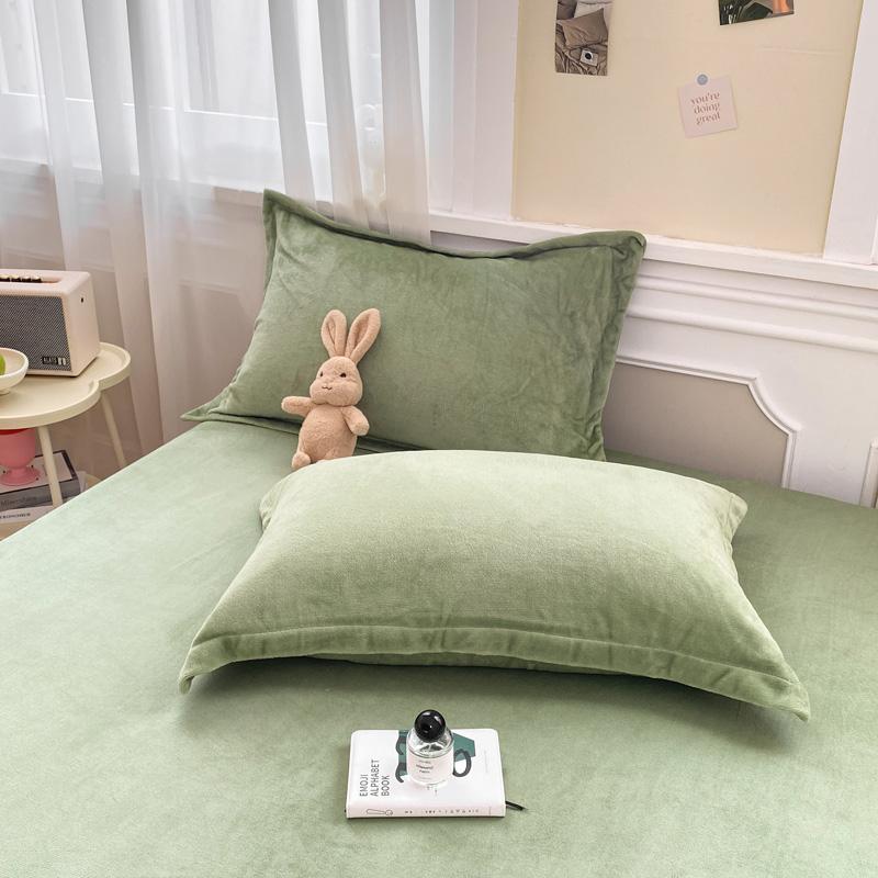 

Super Warm Winter Pillowcase Gentle Milk velvet Coral Fleece Keep Warm Pillow Shams Plush Appliance Wash Pillow Covers 2 pieces 48X74cm 2pcs