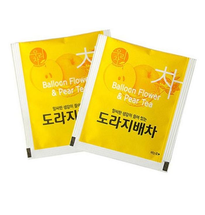 Wooricha Balloon Flower & Pear Tea 100 Tea Bags – Soothing & Healthy Korean Herbal Tea