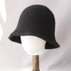 Thickened Soft Autumn and Winter Bucket Hat Solid Color Woolen Knit Cashmere Fisherman Hat Warm Wool Hat for Women