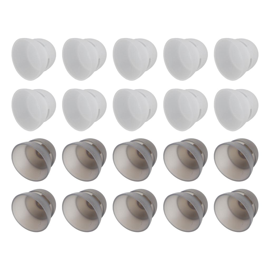 10PCS Hearing Aid Domes 12mm/0.5in Double Layer Soft Silicone Washable Removable Anti Static