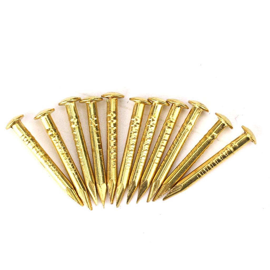 100Pcs Round Head Nail Brass Furniture Hinge Hardware Accessories 10mm15mm18mm22mm10mm Length