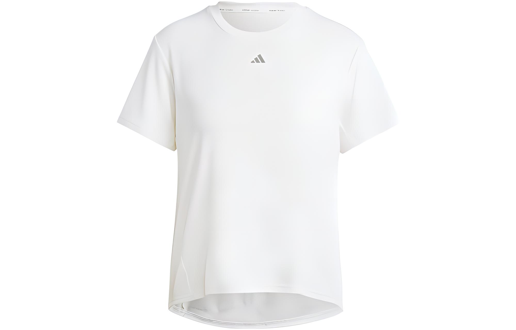 Adidas HIIT T Shirts Women s White Crew Neck Moderate Straight Fit II3248 XXL