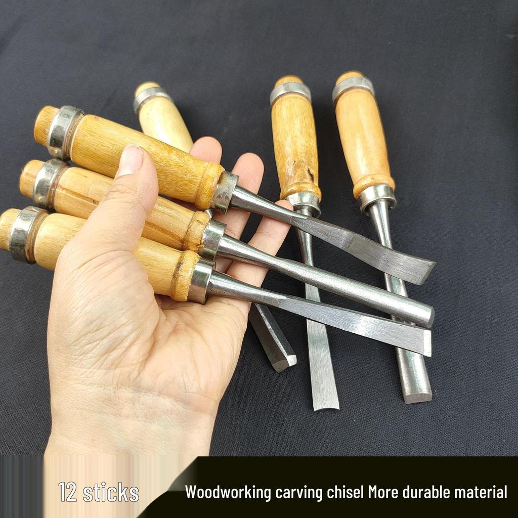 12-Piece Wood Carving Knife Set for Woodworking and Root Carving