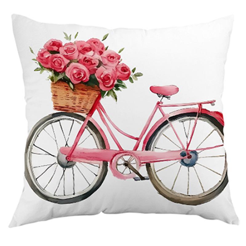 

Valentine s Day Pink Printed Pillow Cover Nordic Living Room Sofa Bed Office Back Pillow Home Decor Short plush 45X45CM pillow cover
