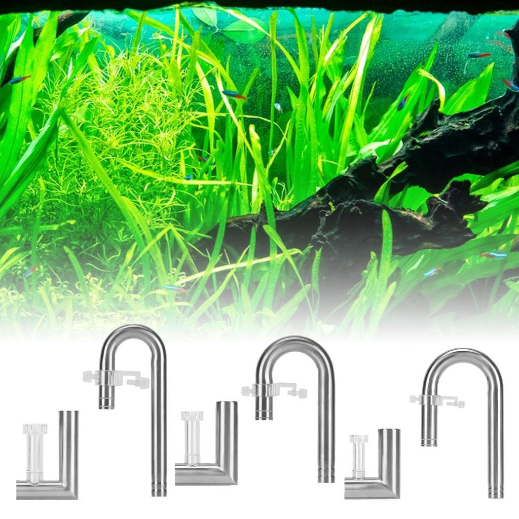Aquatic Lily Tube Outflow Set Stainless Steel Planted Aquariums Flexible Installation Universal Adjustable Oil Film Removal