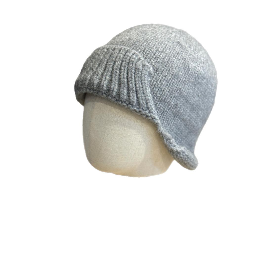 New Autumn and Winter Niche Short Ear Protecting Knitted Hat for Women Warm and Slimming Personalized Rope Knitted Hat Lei Feng Hat