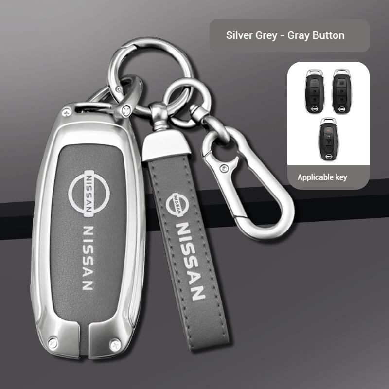 For Nissan Qashqai Juke X-Trail Patrol Leaf Altima Maxima Murano Tiida Teana Rogue Sentra Zinc Alloy Leather Car Key Cover Case