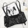 Functional European and shoulder strap belt women's punk shirt with dress street strap waist cover decoration