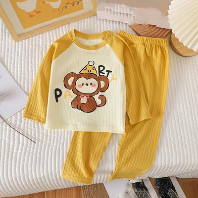 Children's Fashion Cotton Set Long-sleeved Underwear For Boys And Girls Children's Pyjamas And Loungewear
