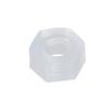 50Pcs Hex Nuts Plastic Environmental   Corrosion White Resistance Hexagonal Nuts for Industrial Accessories