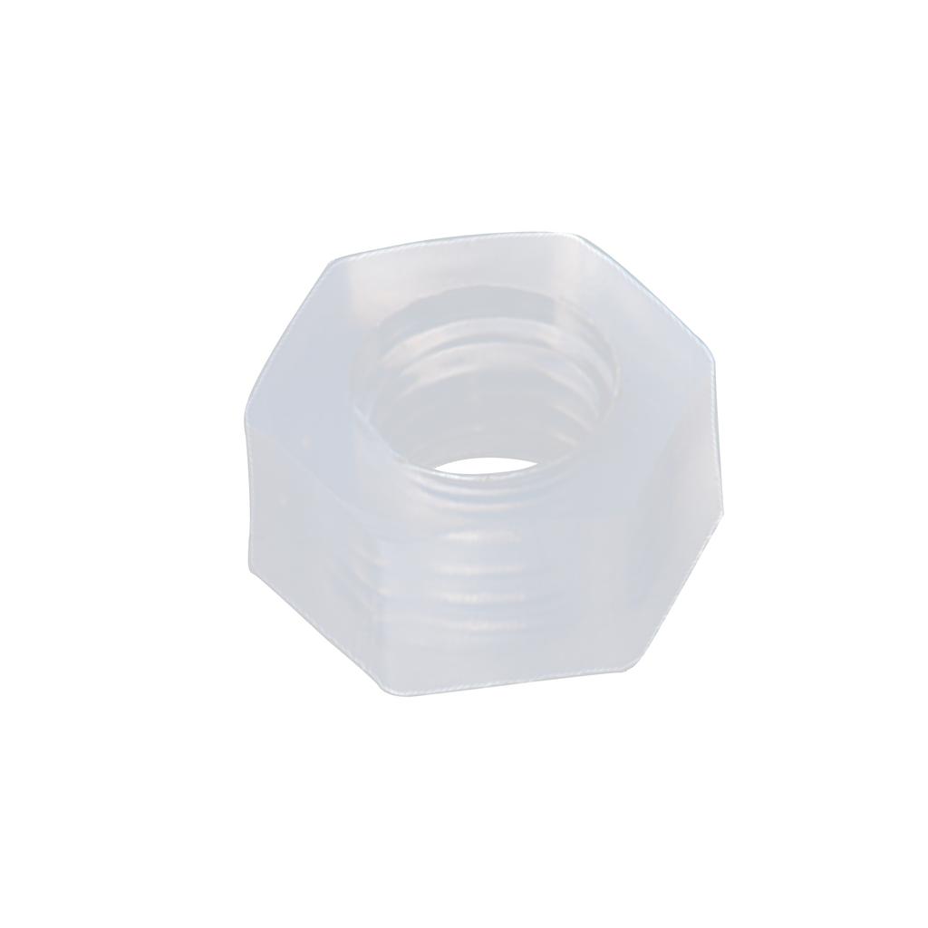 50Pcs Hex Nuts Plastic Environmental Corrosion White Resistance Hexagonal Nuts for Industrial Accessories