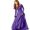 Medieval Retro Long-Sleeved Women's Dress: Party Costume for Stage Performance
