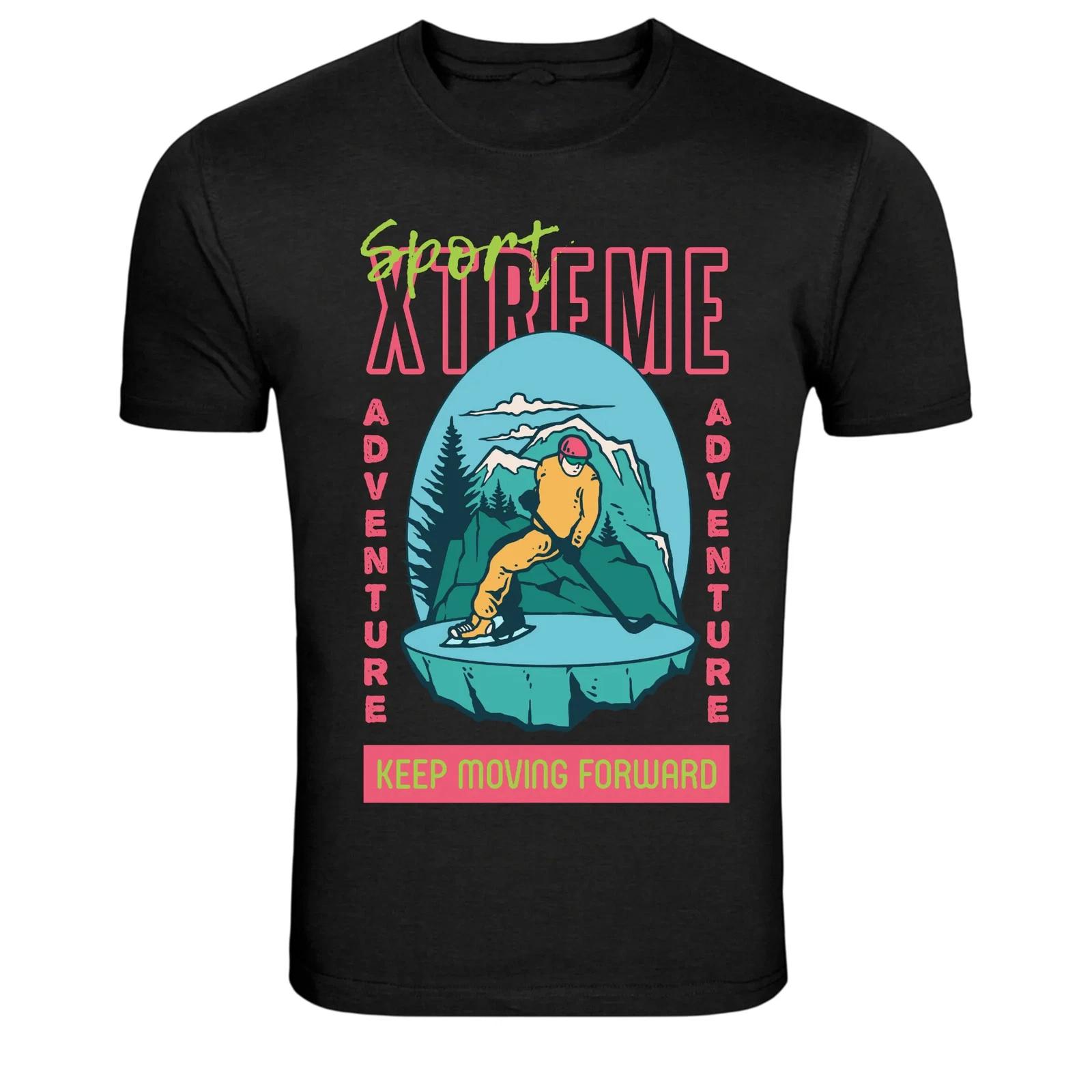 Sport Extreme Adventure Keep Moving Forward Graphic T-Shirt L
