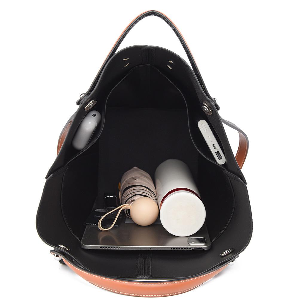 Handbag, Fashionable Bag, Women's Retro Large Capacity Bucket Bag, Simple and High-end Sensory Communication Tote Bag