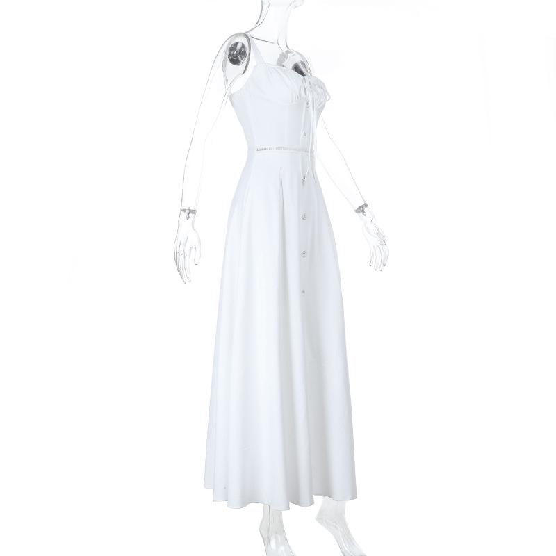 YL25223 Spaghetti Strap Sexy Backless A-line Dress - 2025 European American French Style for Women