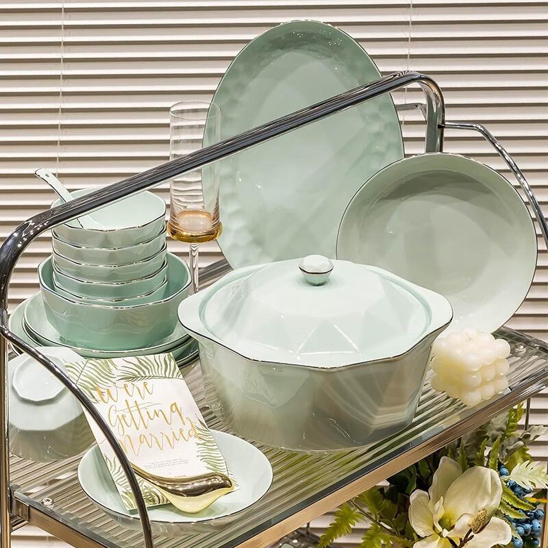 Modern Lanka Ceramic Underglaze Dinnerware Set