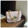 New Crocodile Pattern Texture Girls Shoulder Bag Bag Love Lock Accessories Small Bag Girls Go Out Small Bag
