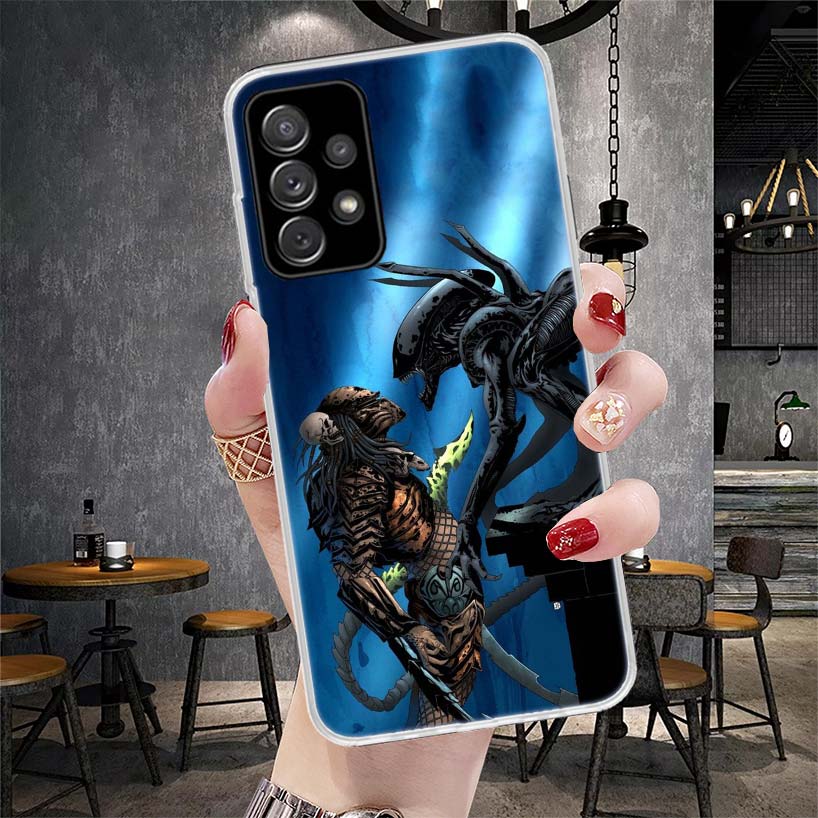 Alien Vs Predator Painted Soft Phone Case For Samsung Galaxy A13 A14 A15 A16 A17 A53 A54 A55 A56 A57 A33 A34 A35 A36 A37 A23 A24