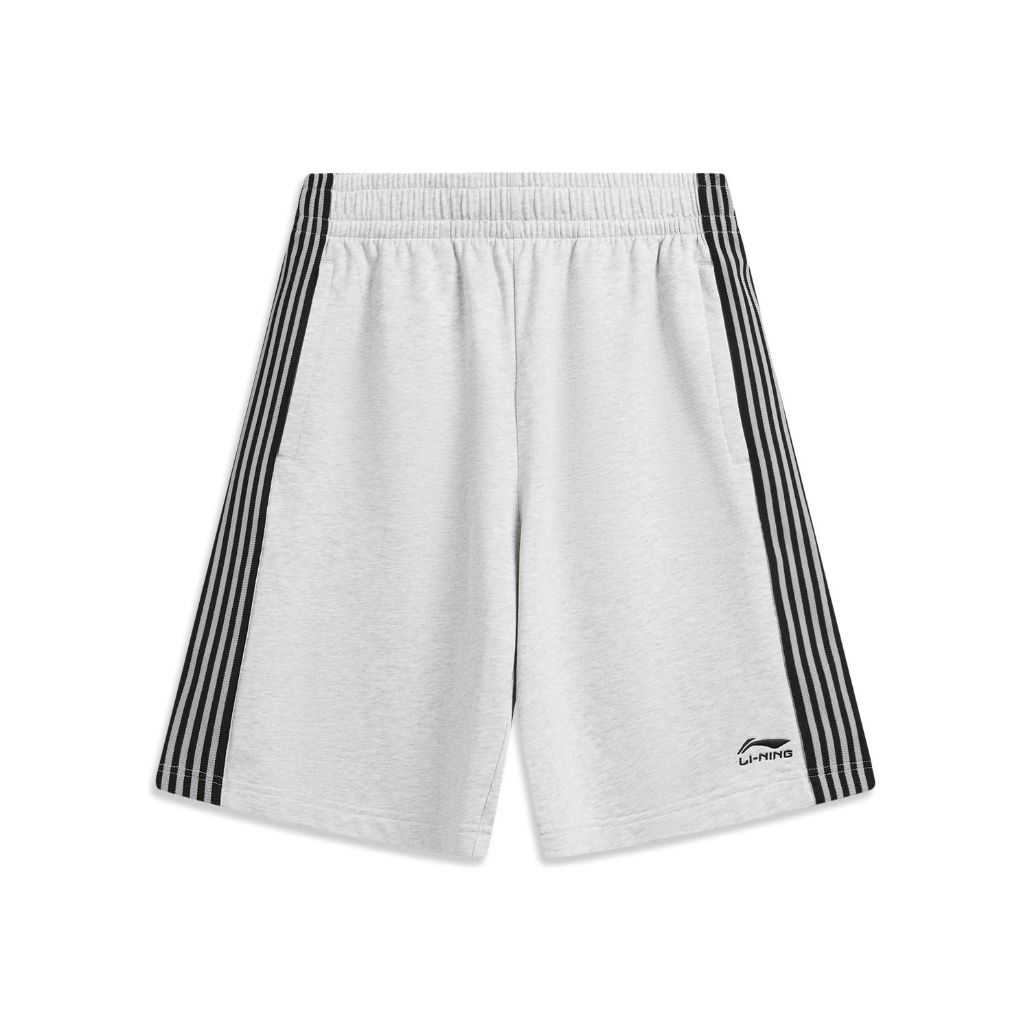 Li-Ning Striped Minimalist Versatile Soft Casual Five-Point Shorts Men shorts AKSW227-4 S