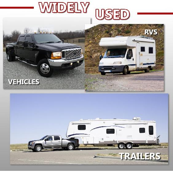 Cenipar Trailer Hitch Lock Universal Size Fit 1-7/8", 2", And 2-5/16" Couplers, Heavy Duty Steel, For Vehicles, Trailers, And RVs(Red)