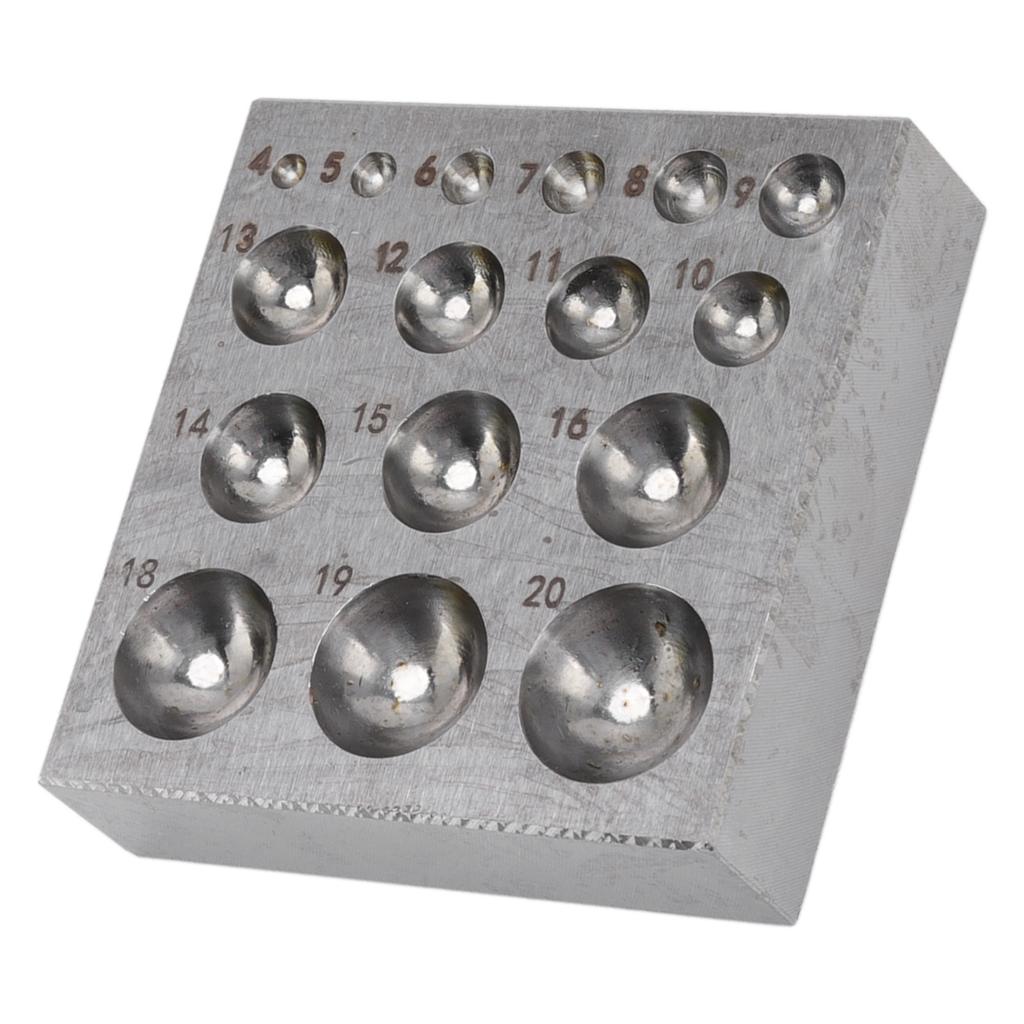 Steel Dapping Block Semi Circular Metal Forming Tool Doming Die Blocks for Jewelry Making