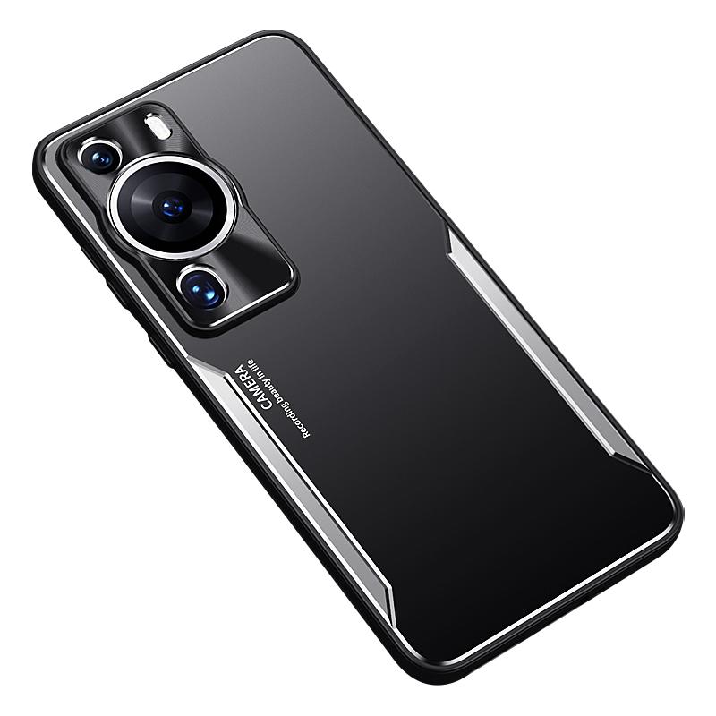 For Huawei P60 Pro Shockproof Back Case Aluminium Alloy+TPU Phone Cover