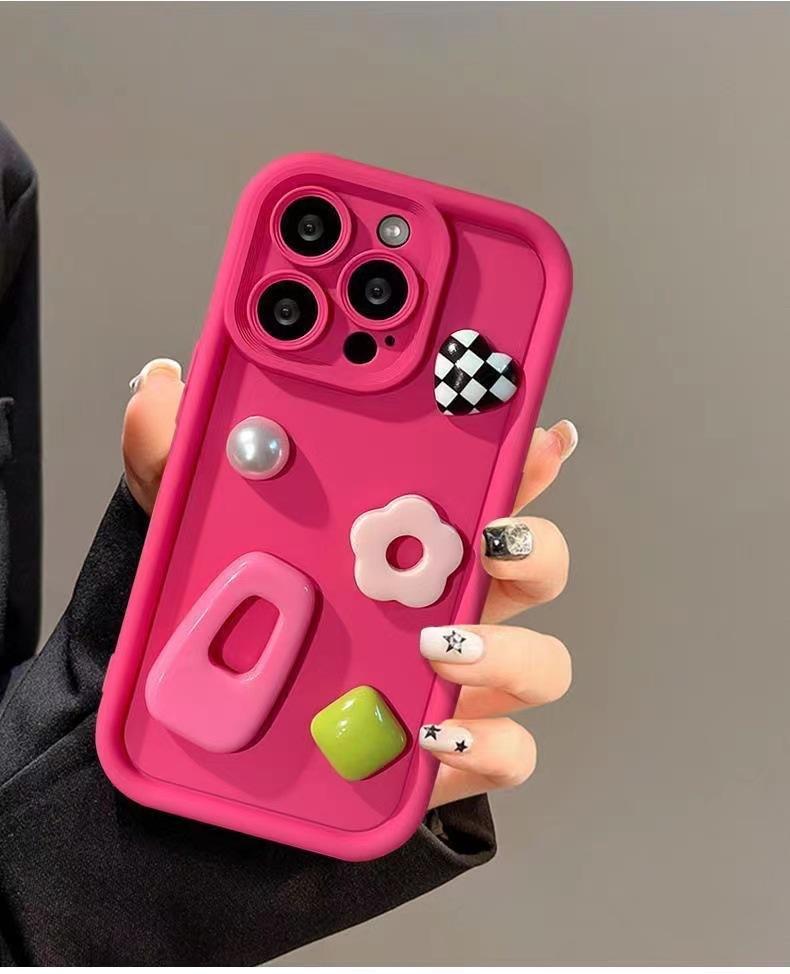 Spot applicable iPhone17 mobile phone case, Japanese and Korean ins, Apple 16promax all-inclusive fine hole cartoon protective case