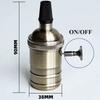 DIY Vintage E27 Lamp Base Copper holder With Switch Edison Vintage Lighting Screw Socket Antique Aluminum Lamp Holder Fixture