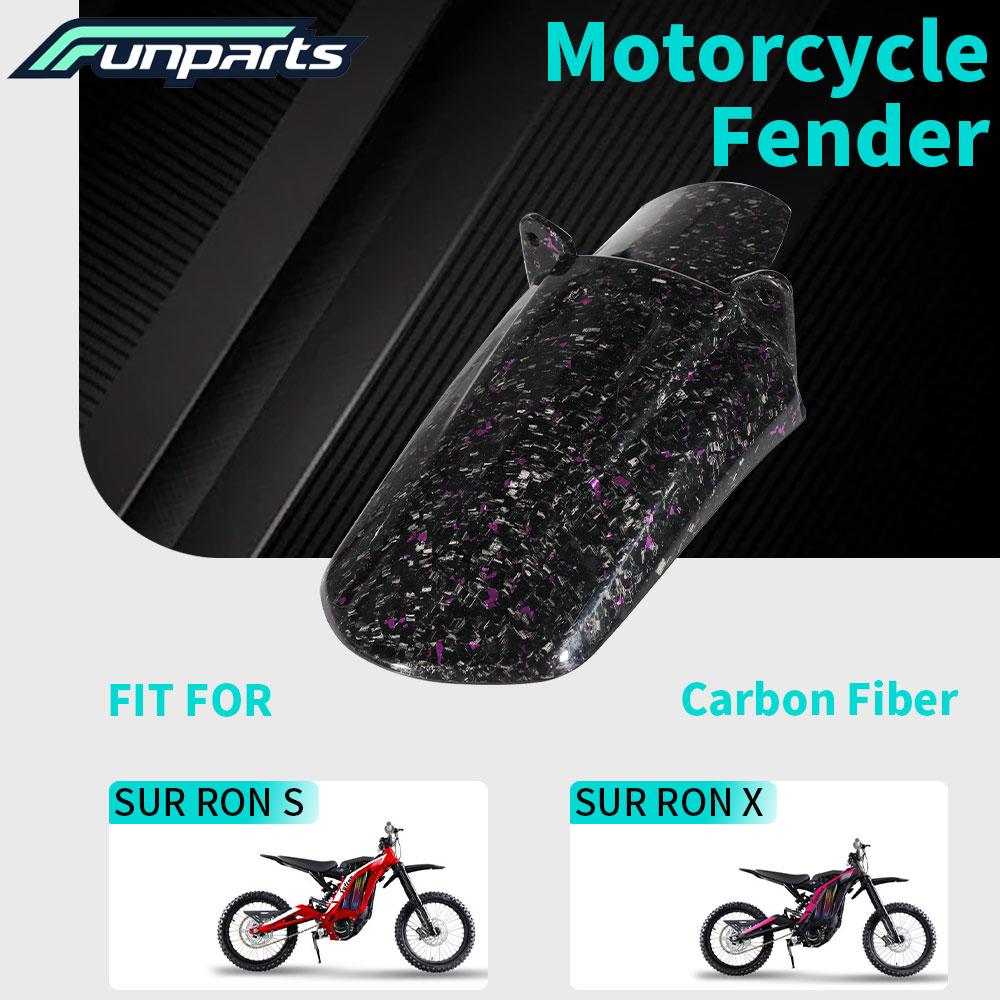 Funparts Motorcycles Rear Fender Carbon Fiber Mudguard Wheel Protection For Surron Lightbee S/X Segway X160 X262 Electric Bike