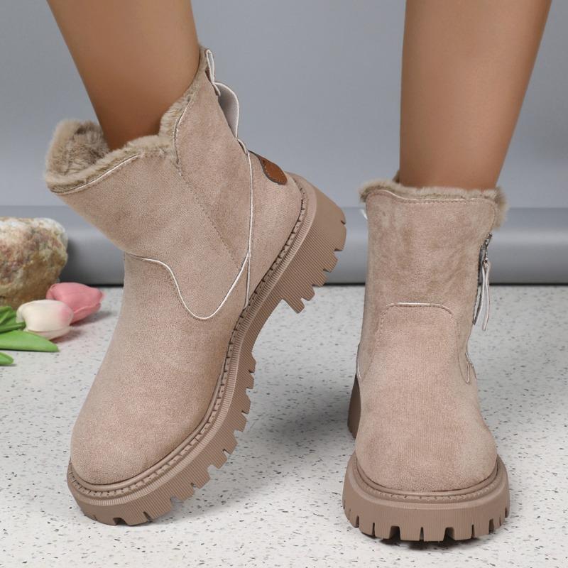 

Большого размера бархатные утепленные хлопковые ботинки женские зимние новые с круглым носком на платформе ботинки Мартин 43 абрикосовый