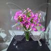 Artistic Butterfly Shape Vases Clear Acrylic Creative Art Desktop Centerpieces Tabletop Decoration for Home