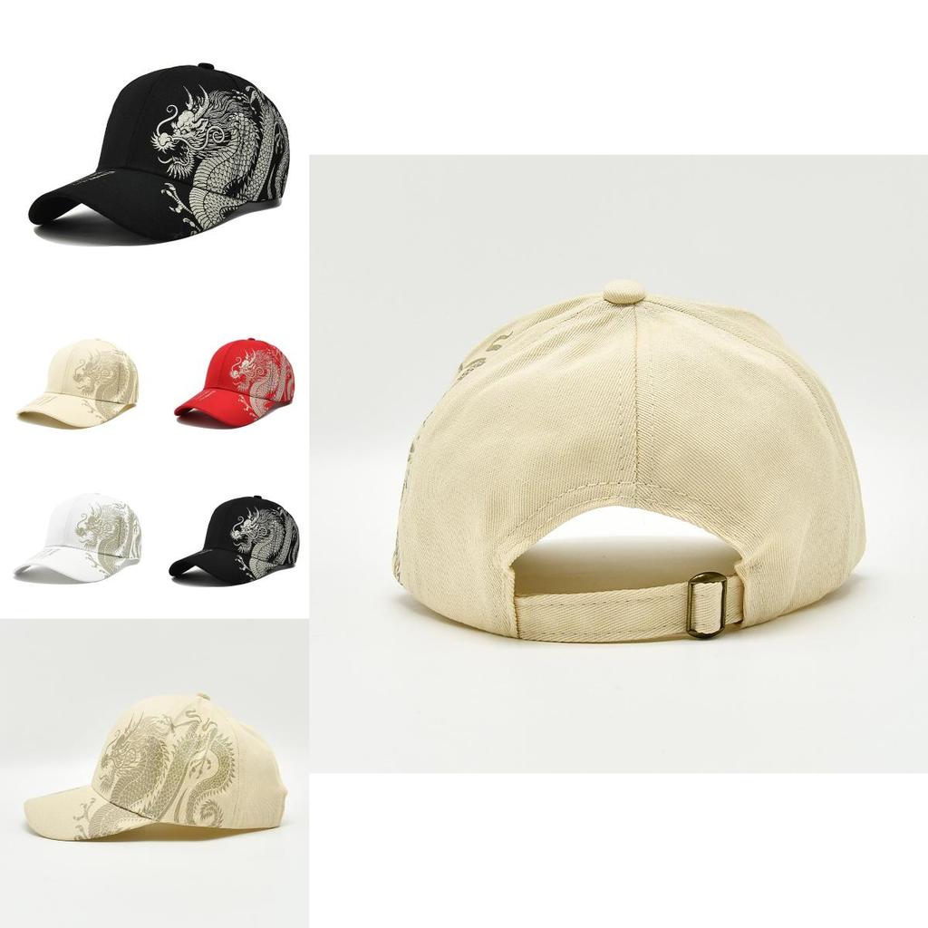 Chinese Dragon Graphic Cap For Men And Women Vintage Outdoor Wear