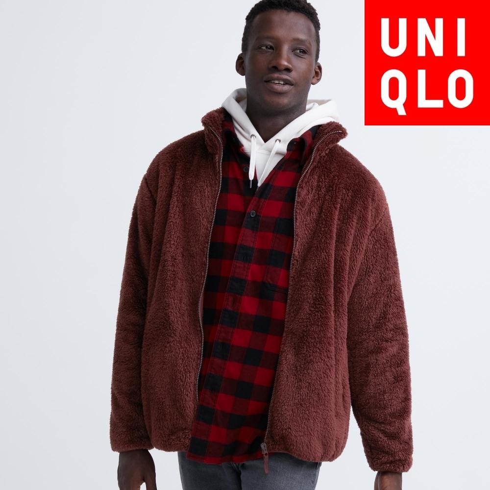 

Uniqlo Japan Furry Fleece Куртка на молнии с длинными рукавами 01 OFF WHITE/S