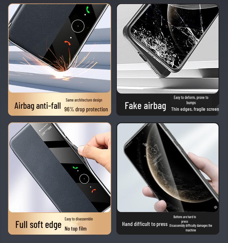 Husă Inteligentă Flip din Piele Magnetică pentru Huawei Pura 90 Pro: Acoperire Completă, Protecție Anti-Cădere pentru Pura 90 Max
