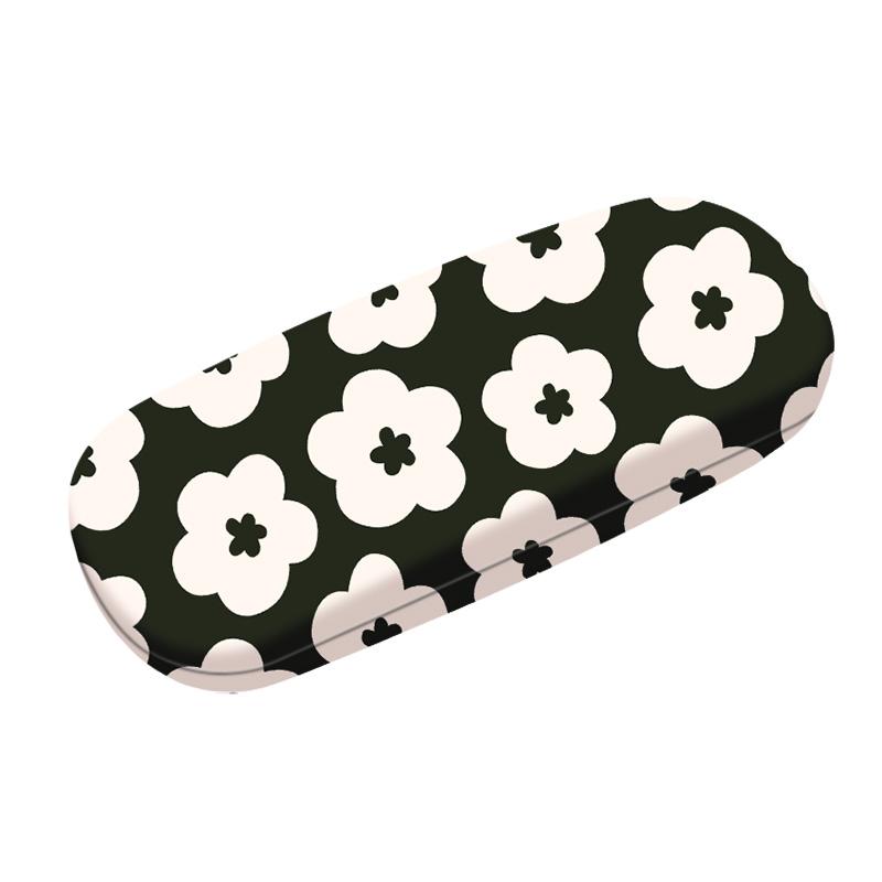 

1 шт. Футляр для очков, Портативный защитный футляр с жесткой оболочкой для очков с чистящей салфеткой