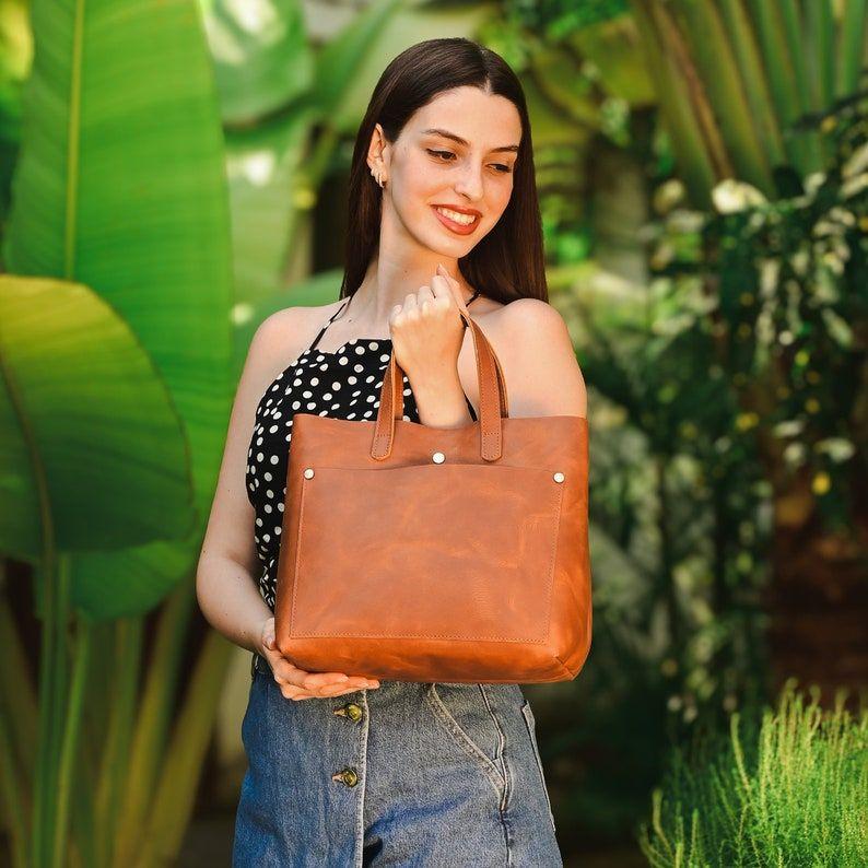 Valentines Day Gift Women Leather Tote Bag Mini Leather Crossbody Tote Small Bag Gift for Her Women Leather Mini Purse Handbags